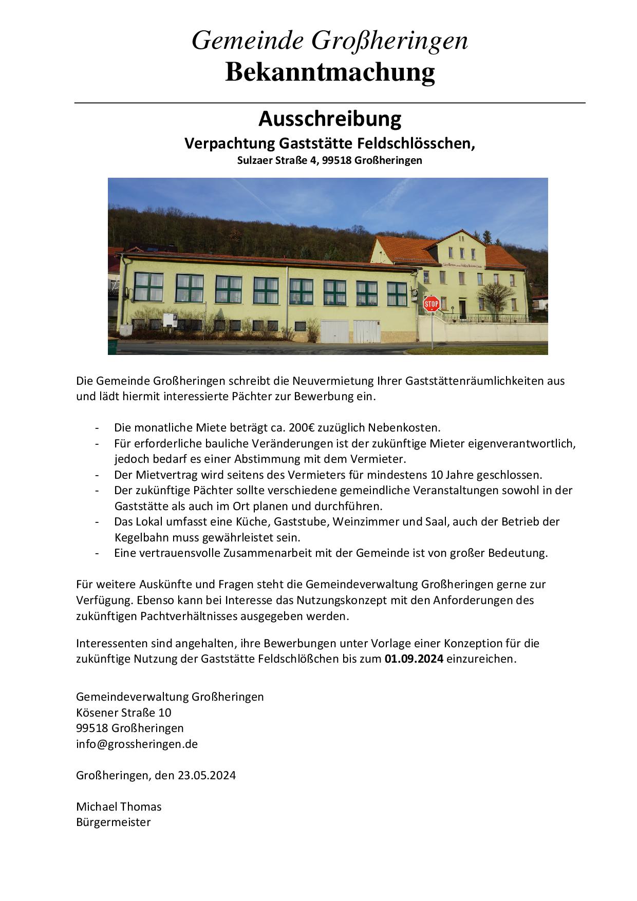 Bekanntmachung_Ausschreibung Verpachtung_23.05.24_mit Bild