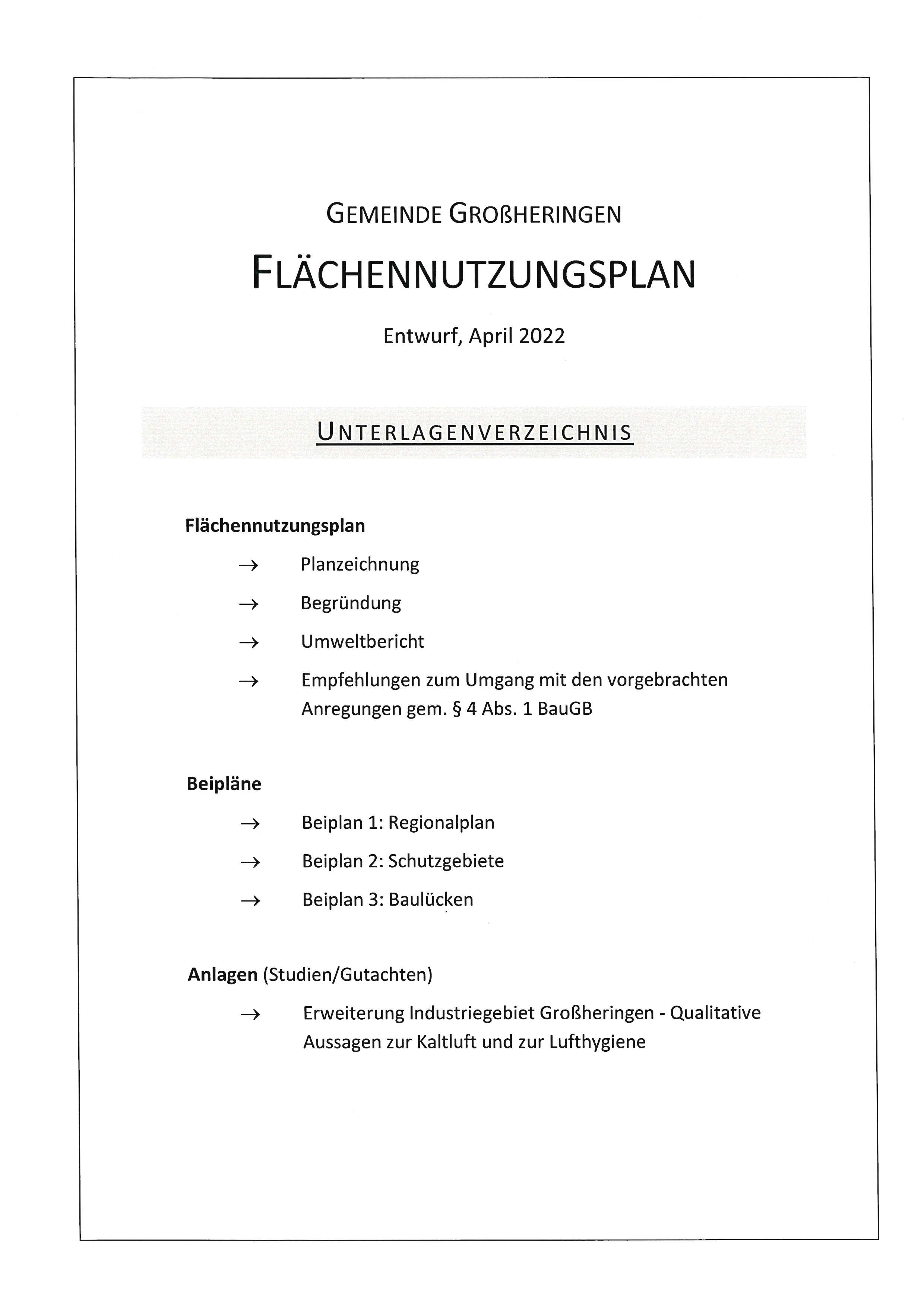 Unterlagenverzeichnis_FNP